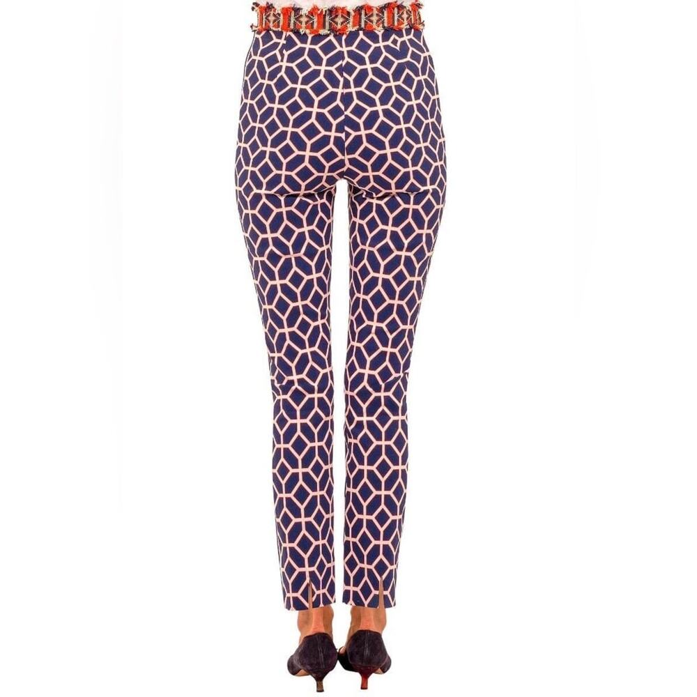 GRETCHEN SCOTT Gripeless Pull On Pants Lucy In The Sky With Diamonds Navy Shrimp - Picture 3 of 11